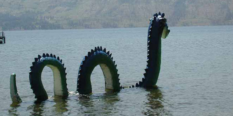 It's a snake. It's a horse. It's a goat. No, it's Ogopogo!